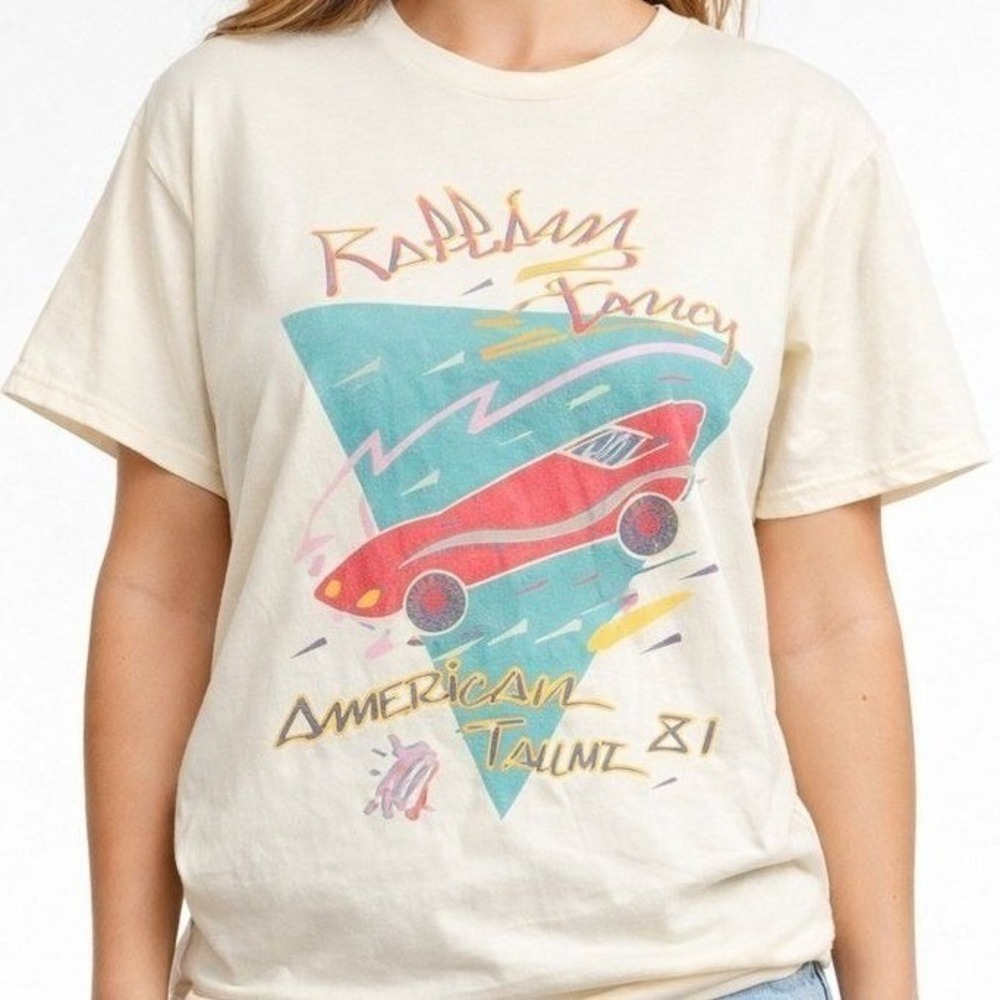 Daydreamer LA Rolling Stones American Tour 81 Graphic T-Shirt Cream‎ Women's M